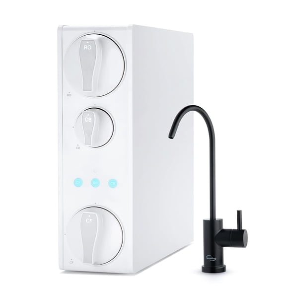 iSpring RO500-ORB Reverse Osmosis System, NSF/ANSI 58 Certified, 500 GPD Under Sink Tankless Reverse Osmosis Water Filter, 2:1 Low Drain Ratio, TDS PFAS Reduction, Auto Flush, Filter Reminder
