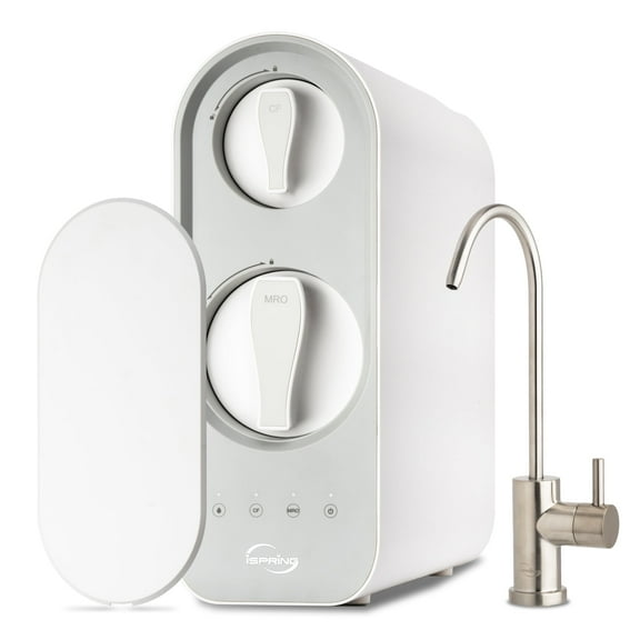 iSpring RO600BN Tankless RO Reverse Osmosis Water Filtration System, 600 GPD Fast Flow, Brushed Nickel Faucet, 2.5:1 Pure to Drain Ratio