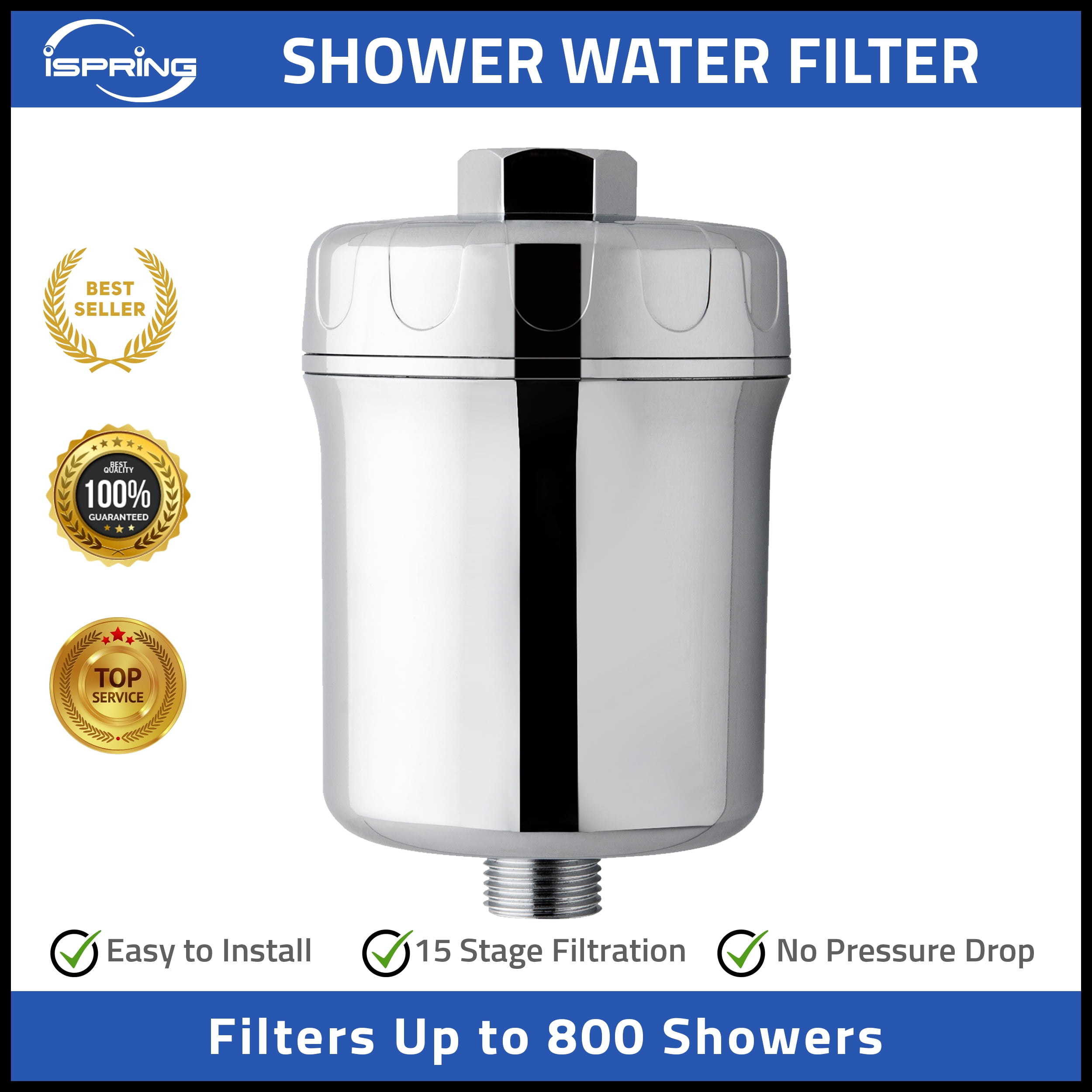 iSpring SF1S 15Stage High Output Universal Shower Filter with
