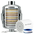 thumbnail image 1 of iSpring SF2S 33 Stage Universal Shower Filter with Replaceable Filter, Water Softener Shower Head Filter, Vitamin C for Hard Water, Removes 99% of Chlorine, Hydrogen Sulfide and Heavy Metals, 1 of 7