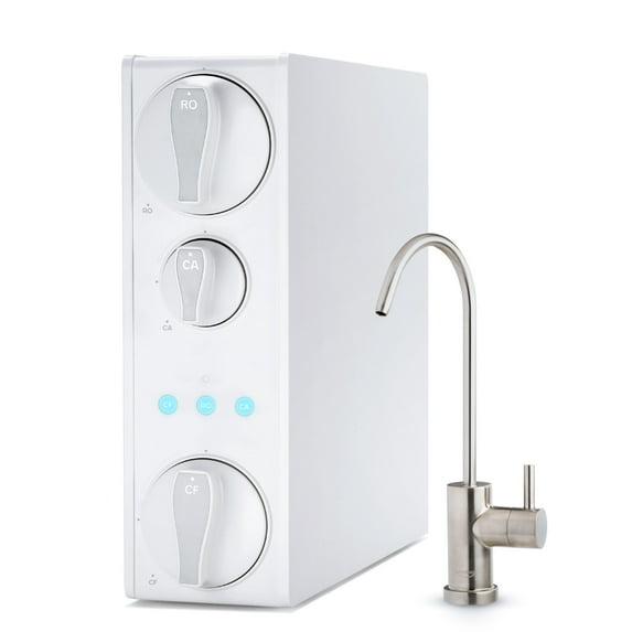 iSpring RO500AK-BN, NSF Certified Tankless RO Reverse Osmosis Water Filtration System, 500 GPD Fast Flow with Natural pH Alkaline Remineralization, Brushed Nickel Faucet, 2:1 Pure to Drain Ratio