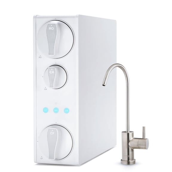 iSpring RO500AK-BN, NSF Certified Tankless RO Reverse Osmosis Water Filtration System, 500 GPD Fast Flow with Natural pH Alkaline Remineralization, Brushed Nickel Faucet, 2:1 Pure to Drain Ratio