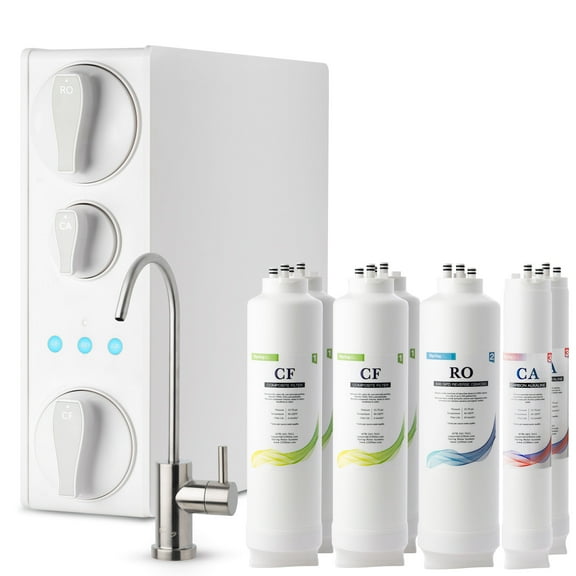 iSpring Tankless Under Sink Reverse Osmosis System, NSF 58 Certified, 500 GPD, Removes PFAS, Lead, Chlorine, Alkaline Remineralization, w/ 2-Year Replacement Filter Set (Model:RO500AK)