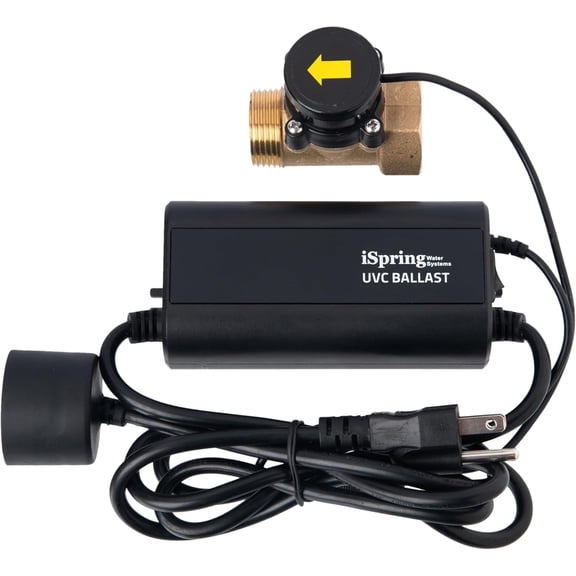 iSpring UVT55FS+UVS55FS Ballast with Flow Sensor, Black