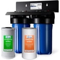 thumbnail image 1 of iSpring Whole House Water Filter System, Reduce 99% Chlorine, Chemical, Sediment, Taste & Odor, SGS-Tested 5-Layer Whole House Filter System, 10” x 4.5” Filters,1” Inlet/Outlet, Model: WGB21B, 1 of 8