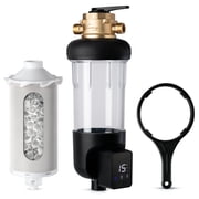 iSpring Jumbo Spin Down Filter, 2-in-1 Whole House Prefilter & Municipal Water Scale Inhibitor, Corrosion Prevention, 4 Modes Bypass, Auto Flushing, 22x Capacity, 100-Micron, Model WSP100SL-ARJ-BP