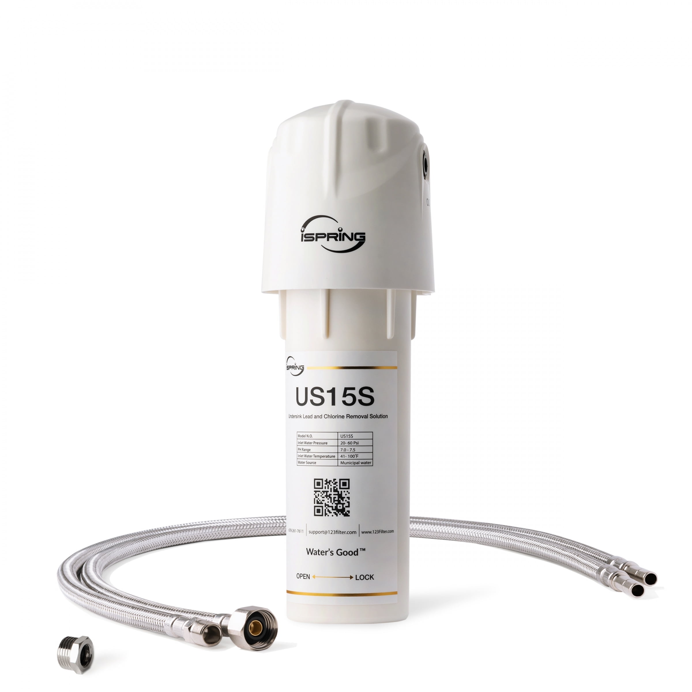 iSpring Water Filter Under Sink,Leak-Free Under Sink Water Filter System 1000-GPD