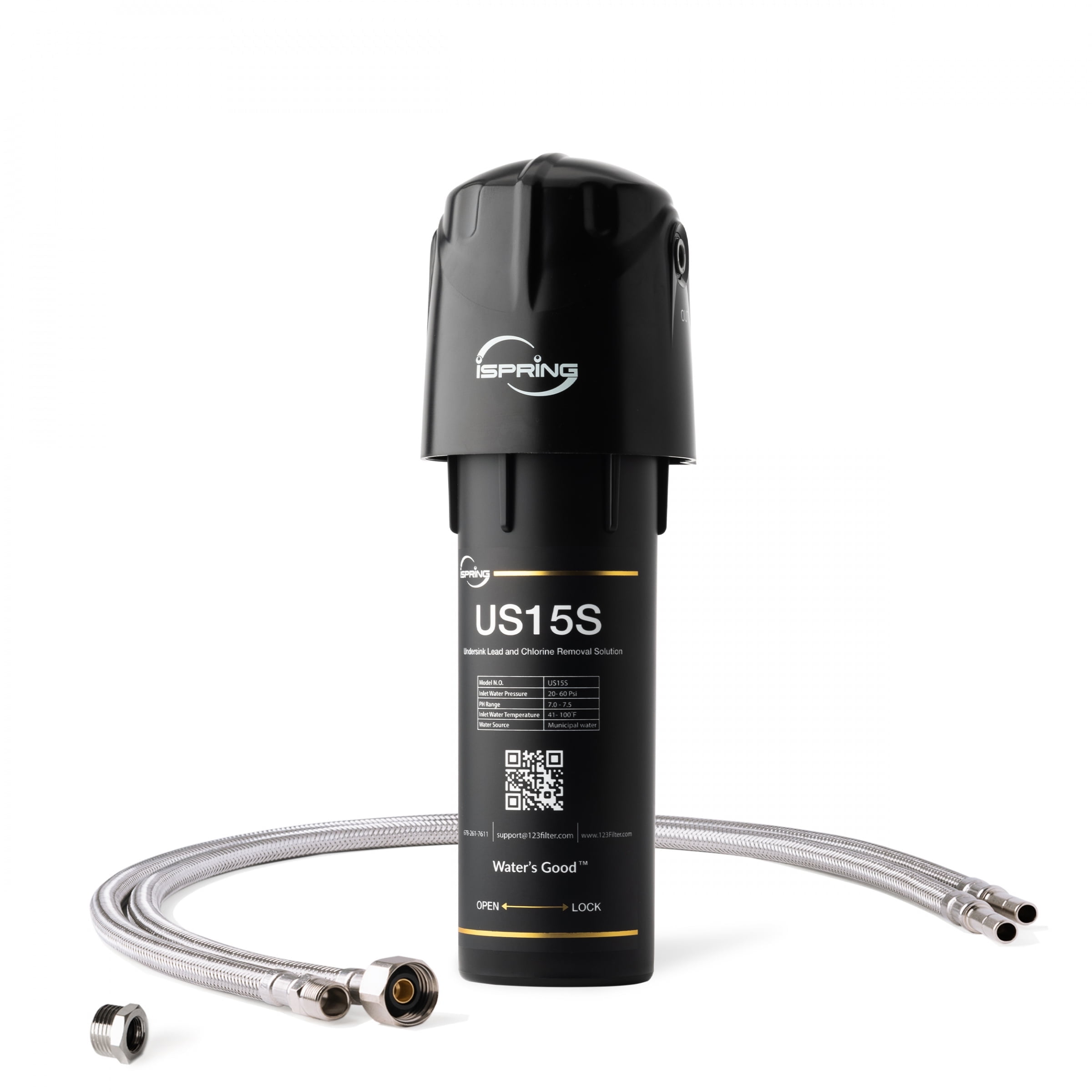 iSpring Water Filter Under Sink,Leak-Free Under Sink Water Filter System 1000 GPD