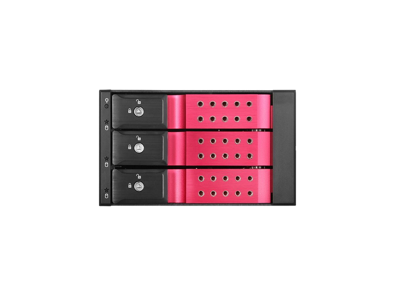 iStarUSA BPN-DE230HD-RED Trayless 2 x 5.25" to 3 x 3.5" 12Gb/s HDD Hot-swap Rack
