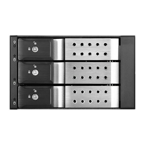 iStarUSA BPN-DE230HD-SILVER Trayless 2 x 5.25" to 3 x 3.5" 12Gb/s HDD Hot-swap Rack
