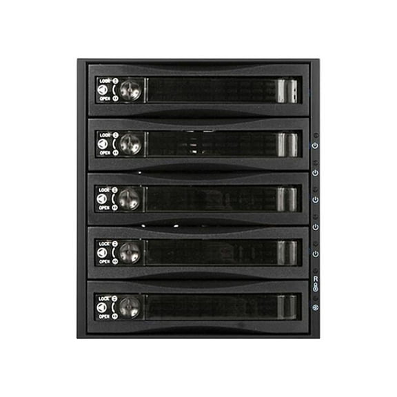 iStarUSA BPU-350HD-BPL 3 x 5.25" to 5 x 3.5" 2.5" 12Gb/s HDD SSD Hot-swap Rack (Lockable Tray)