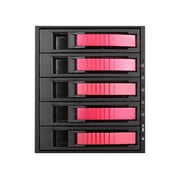 iStarUSA BPU-350HD-RED 3 x 5.25" to 5 x 3.5" 2.5" 12Gb/s HDD SSD Hot-swap Rack