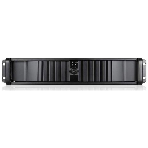 iStarUSA D-200SEA-BK-T7SA 2U Compact Stylish Rackmount Chassis with Black SEA Bezel and Rugged 5.25" to 3.5" SATA SAS 6 Gbps HDD Hot-swap Rack