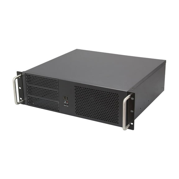 iStarUSA D-314-MATX Black 3U Rackmount Chassis ATX Power Supply Compatible