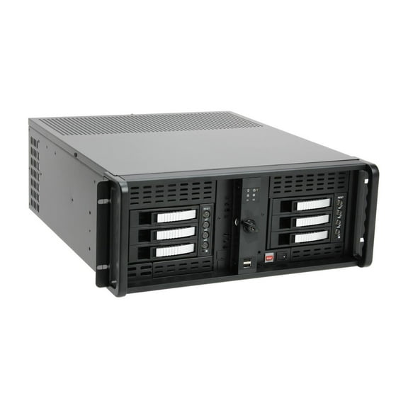 iStarUSA D-406-B6SA-SILVER-ND Steel 4U Rackmount Server Case 6xSATA Hot-Swap 20"depth Only 2 External 5.25" Drive Bays