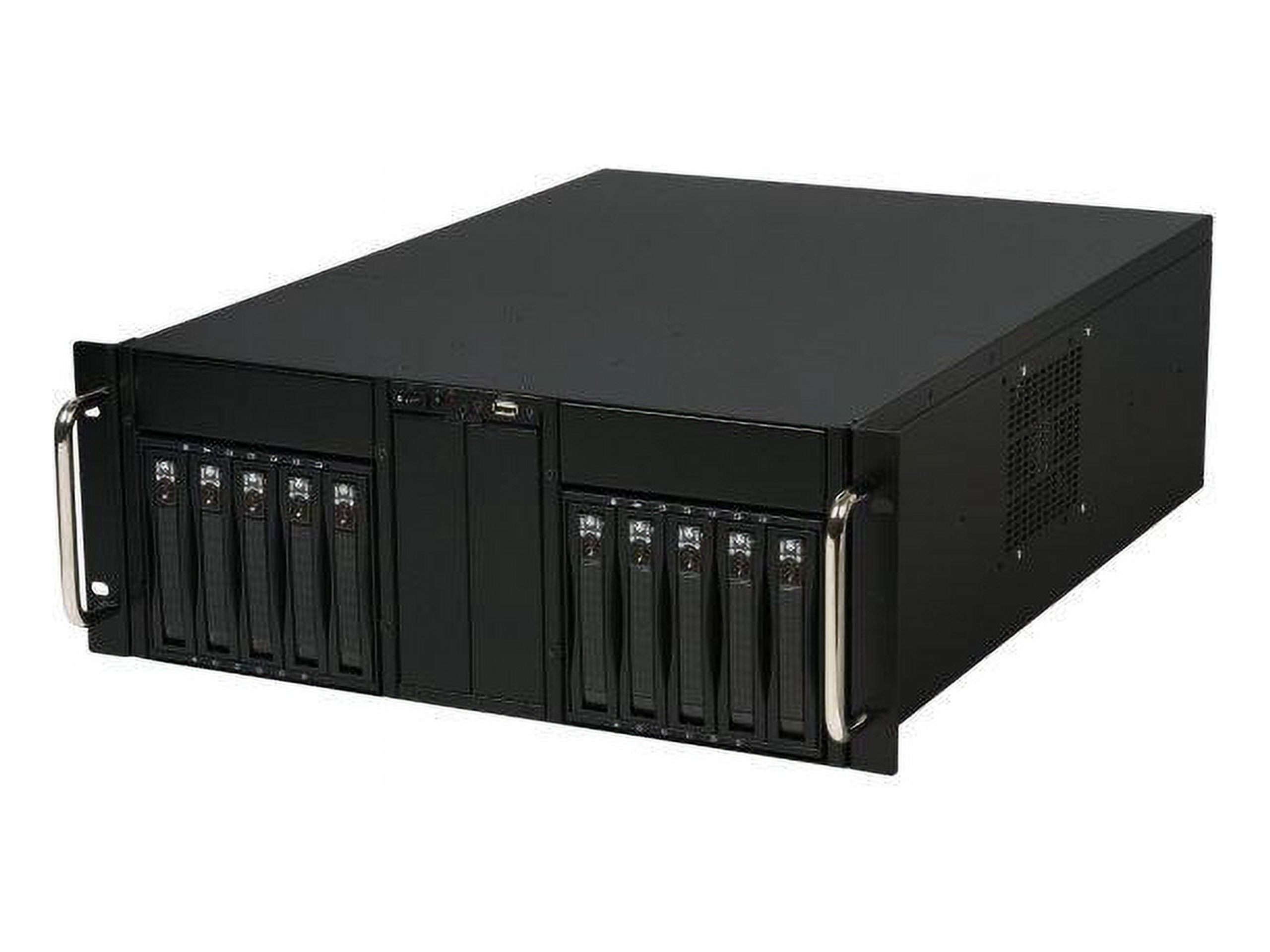 Istarusa d 410 b10sa black zinc coated steel 4u rackmount 10 bay