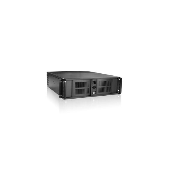 iStarUSA 3U Compact Stylish Rackmount Chassis Front-mounted ATX Power Supply D300FS-DE1BK2535