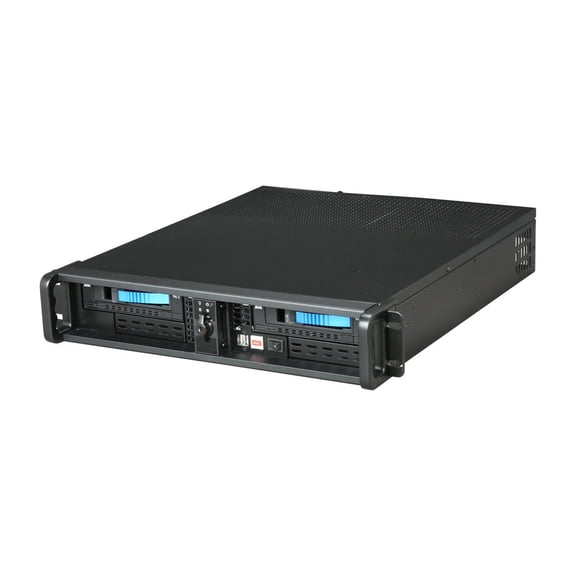 iStarUSA D200ND-2T7SA-BL Blue Steel 2U Rackmount Compact Stylish Server Case with Rails