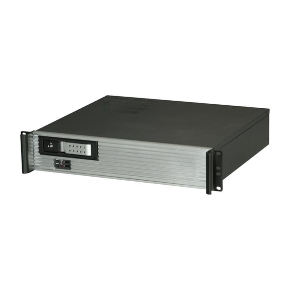 iStarUSA D213MATX-DE1SL-SL Silver Front Bezel Aluminum / Steel 2U Rackmount Compact Server Case
