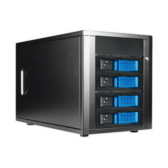 iStarUSA DAGE440DEBL-MS 4 x 3.5 In. Hotswap Minisas Tower, Blue