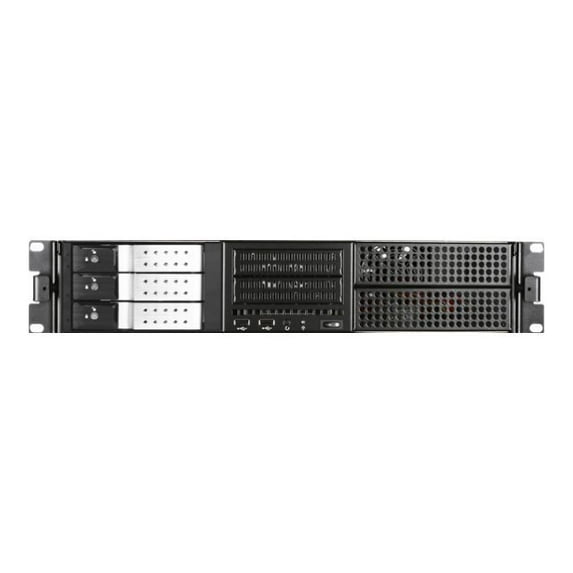 iStarUSA E Storm E204L-DE3 - Rack-mountable 2U - extended ATX - SATA/SAS - hot-swap - no power supply - black - USB