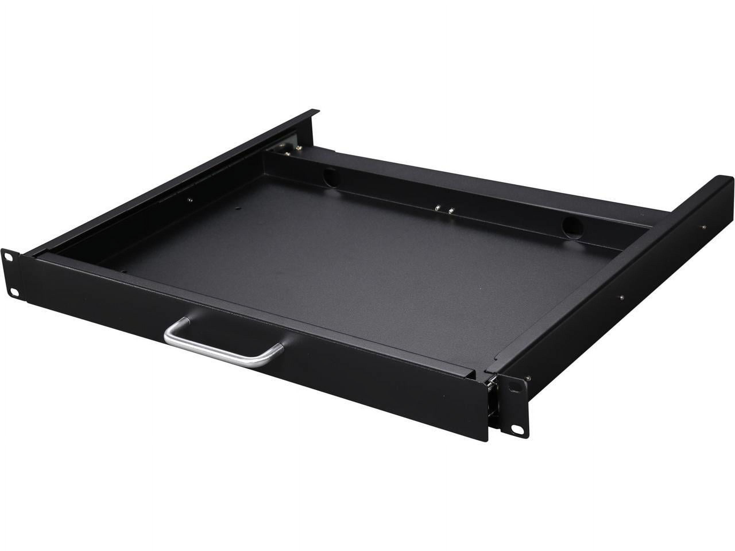 Compact Black SPCC Steel Sliding Keyboard Drawer