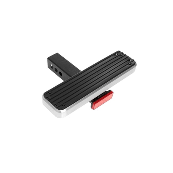 iStep 14" Silver Aluminum Trailer Hitch Step 2" Receiver Tube Class 3/4/5 Hitch-step Bumper Guard Protector with LED Light