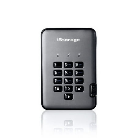 iStorage diskAshur PRO2 256-bit 8TB USB 3.1 FIPS Level 3 Solid-State Drive, Black