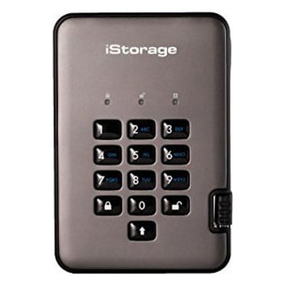 iStorage diskAshur PRO2 500 GB Portable Rugged Hard Drive, 2.5" External, TAA Compliant