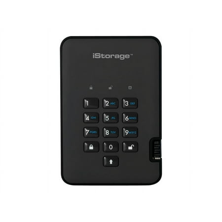 iStorage - diskAshur² 4TB USB 3.2 Gen 1 Portable SSD with Hardware Encryption - Black