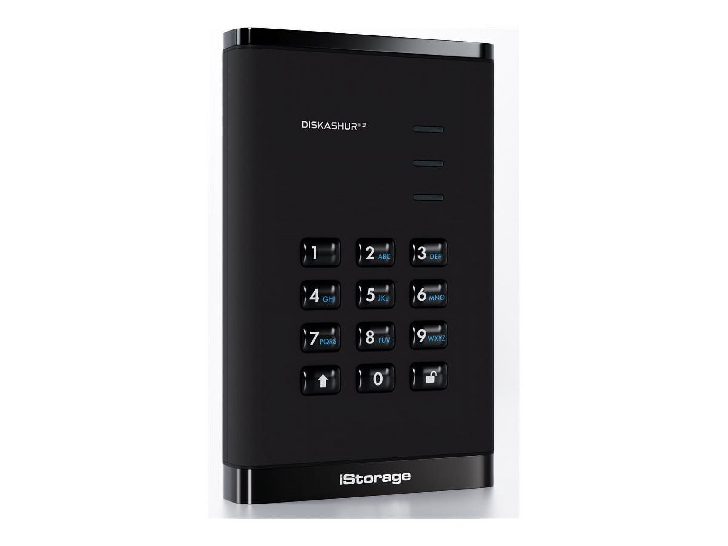 iStorage diskAshur3 2 TB Portable Solid State Drive | Black | Incorporated Common Criteria EAL 5+ | PIN protected | AES 256-bit Full Disk Hardware Encryption | Dust/Water Resistant | TAA Compliant ...