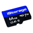 thumbnail image 1 of iStorage - Flash memory card - 64 GB - A1 / Video Class V30 / UHS-I U3 / Class10 - microSD, 1 of 3