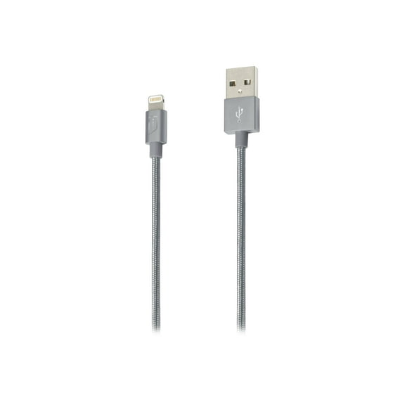 iStore Lightning Charge 4ft (1.2m) Braided Cable (Space Gray)