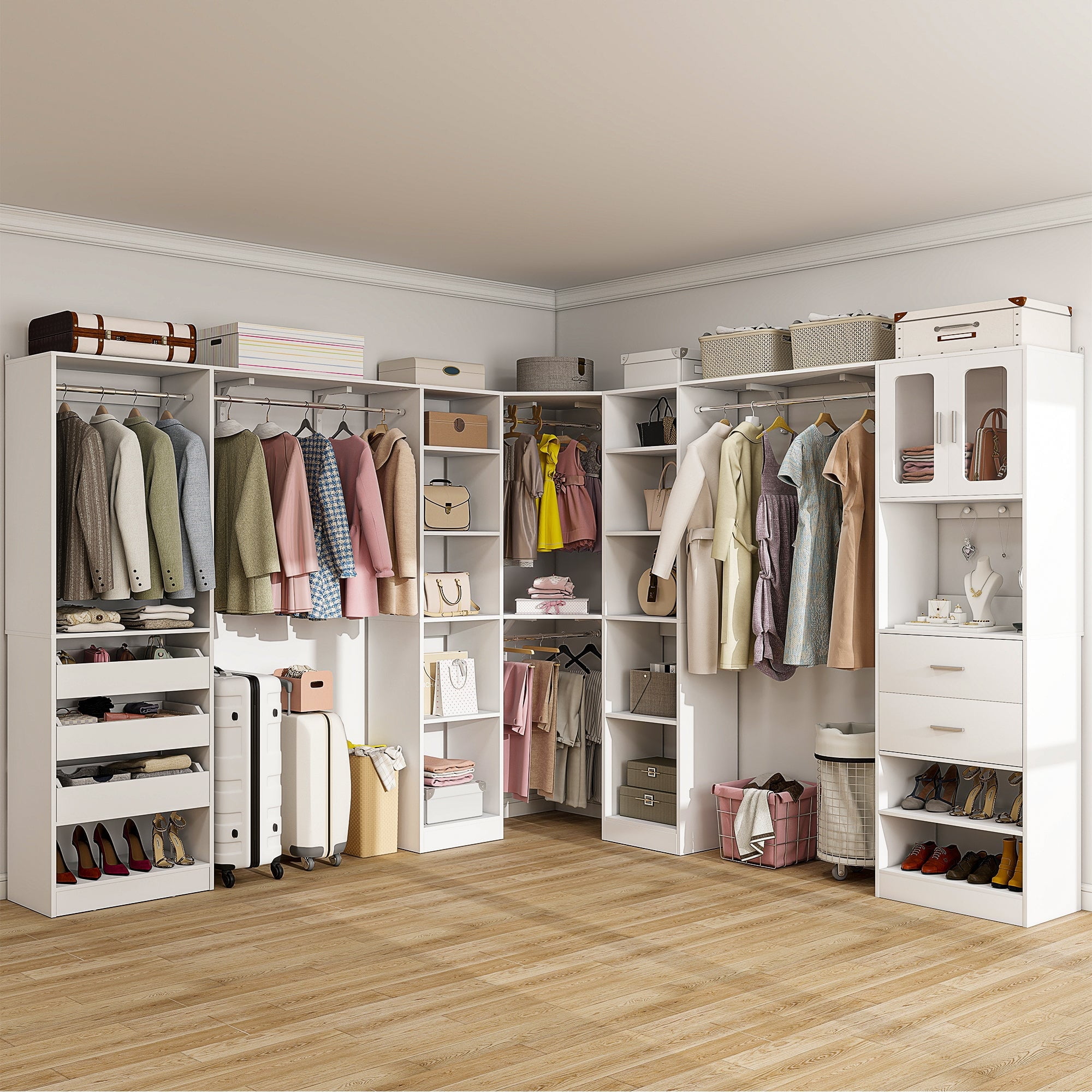 L Shaped Closet System