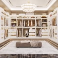 thumbnail image 1 of iSunirm 9FT Closet System 3-Piece Set, Large Walk-in Closet Organizer System with 9 Drawers, Hanging Rods and Shelves for Closet Storage, White, 1 of 5