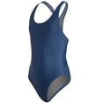 thumbnail image 1 of iSwim Essential Solid Wide Strap One Piece Swimsuit, High Cut, Unpadded, Athletic (Women’s), 1 of 9