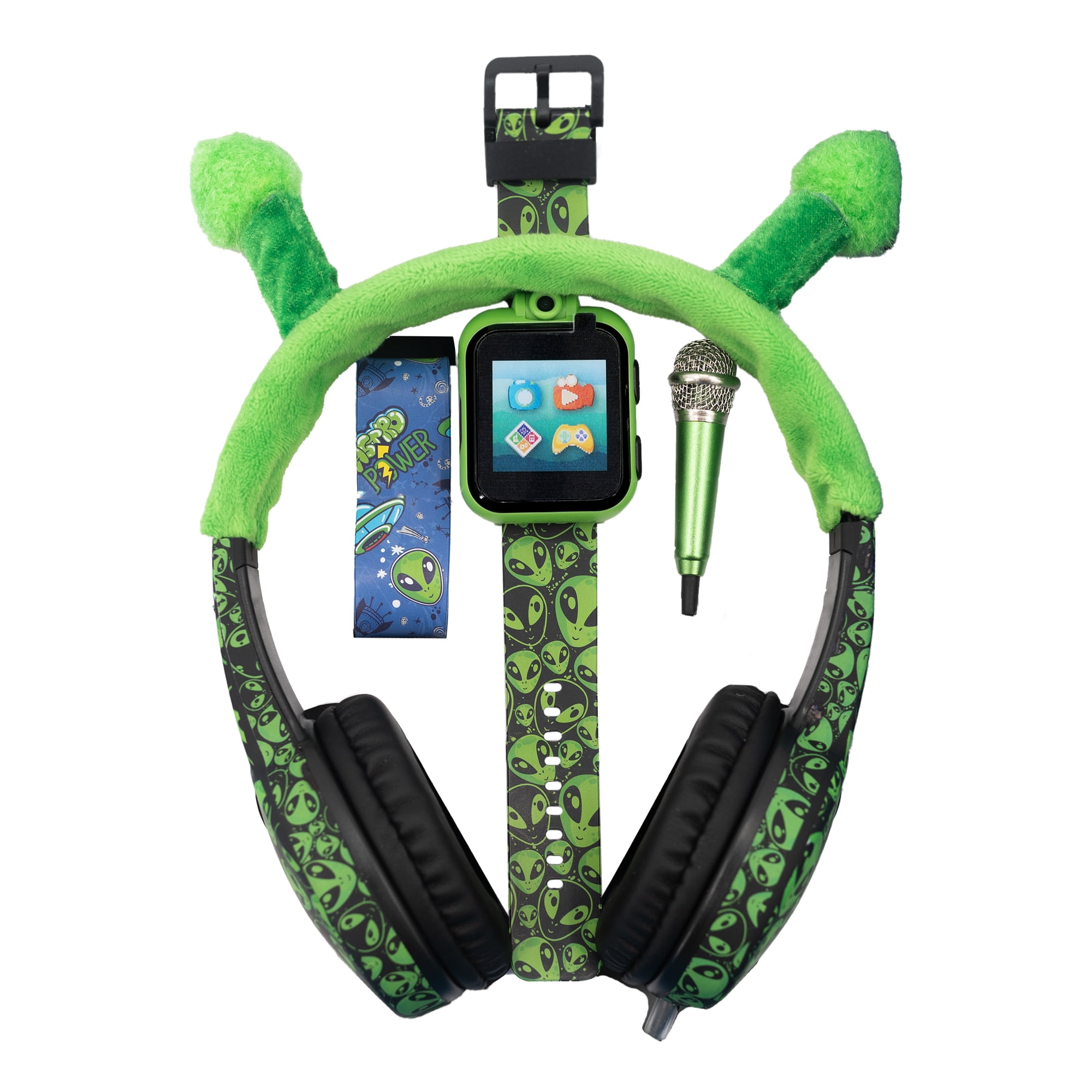 iTECH Jr Kids Smartwatch With Interchangeable Strap & Headphone, Green