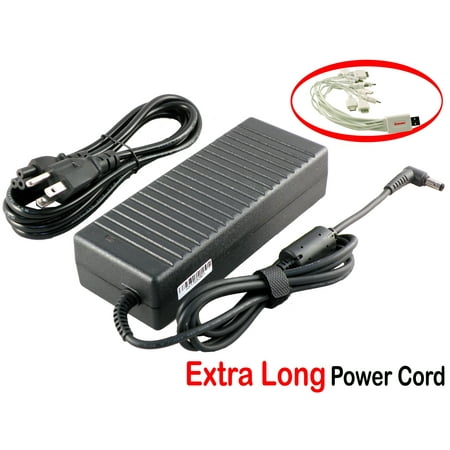 iTEKIRO 120W AC Adapter for CyberpowerPC Tracer III 15 Slim 100 200, Tracer III 15R Slim VR 100 200, Tracer IV 15 Slim SE, Tracer IV R 15 Slim 100, CyberPowerPC Tracer IV R 15 Slim 200 300 400