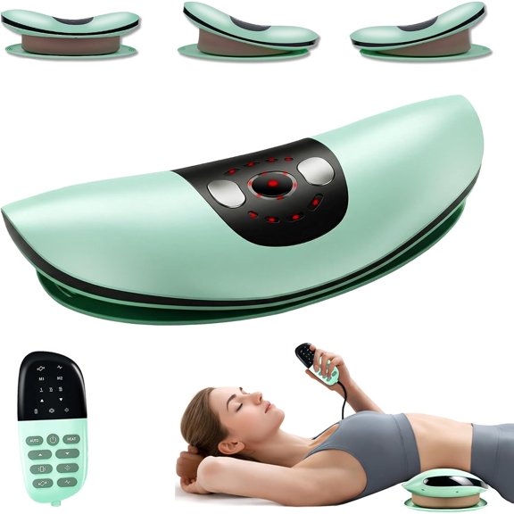 iTeafcom Lower Back Decompression Device Electric Lumbar Massager with Heat, Airbag Stretch & Vibration, 1500mAh Battery & Remote Control, for Office Home Post-Workout Relief