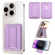 iTech 2 In 1 Slim Magnetic Card Holder & Phone Stand, 2 Card Slot Phone Case, Magsafe Compatible Light Purple