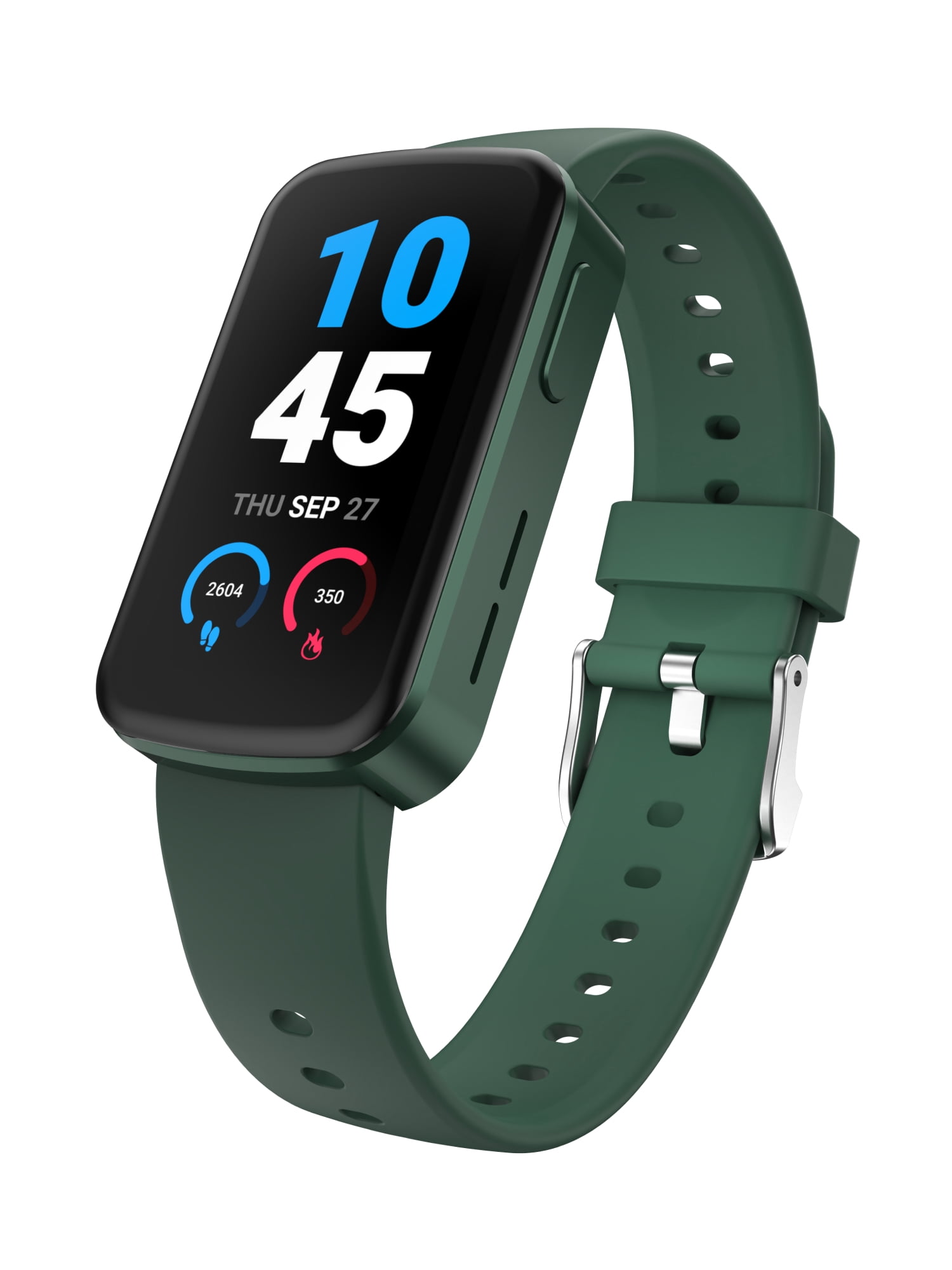 iTech Active 4 PRO Unisex Adult Smartwatch Fitness Tracker, Green, Silicone Strap