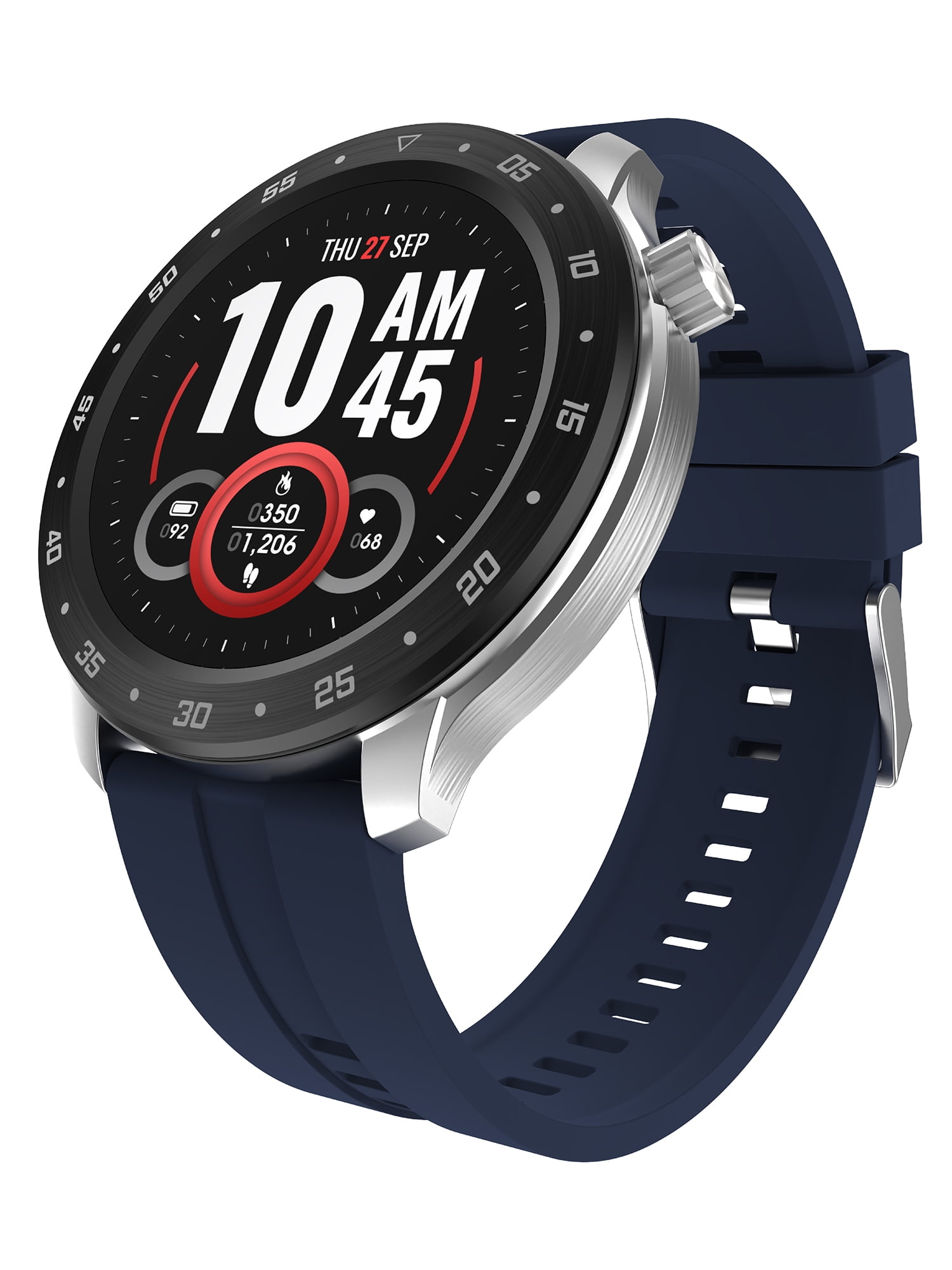 iTech Bold 3 Unisex Adult Smart Watch, Navy, Silicone Strap