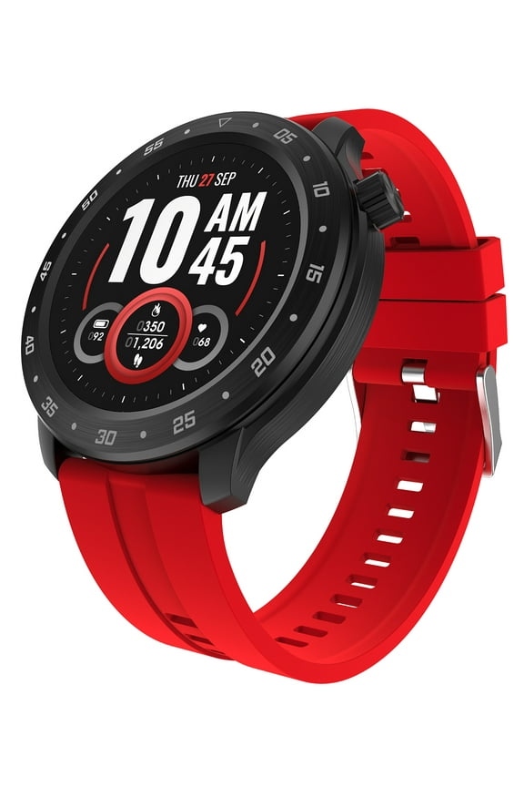 Bold 3 Unisex Adult Smart Watch, Red, Silicone Strap