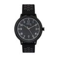 thumbnail image 1 of iTech Duo Perforated Silicone Strap Hybrid Smart Watch, Color: Black/Grey/Black, 1 of 2