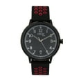 thumbnail image 1 of iTech Duo Perforated Silicone Strap Hybrid Smart Watch, Color: Black/Red/Black, 1 of 2
