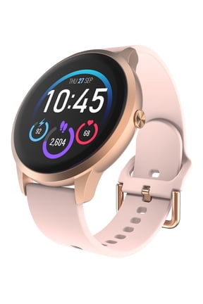 Elite 3 Unisex Adult Round Smart Watch, Blush, Silicone Strap