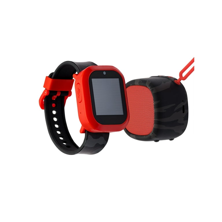 Free Shipping iTech Jr Kids Boys Girls Dark Grey Camo Smartwatch and Bluetooth Speaker Walmart