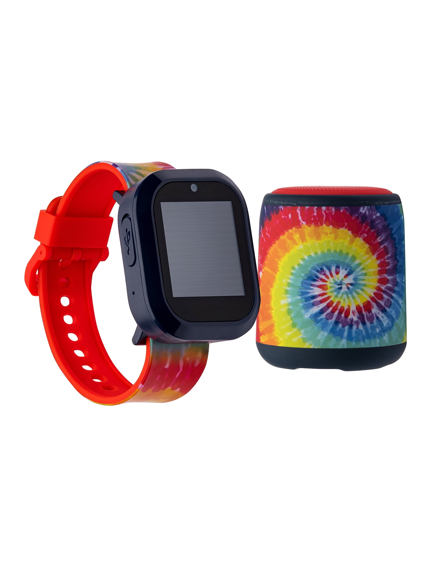 iTech Jr Childrens Tie Dye Smartwatch and Bluetooth Speaker For Boys Or Girls