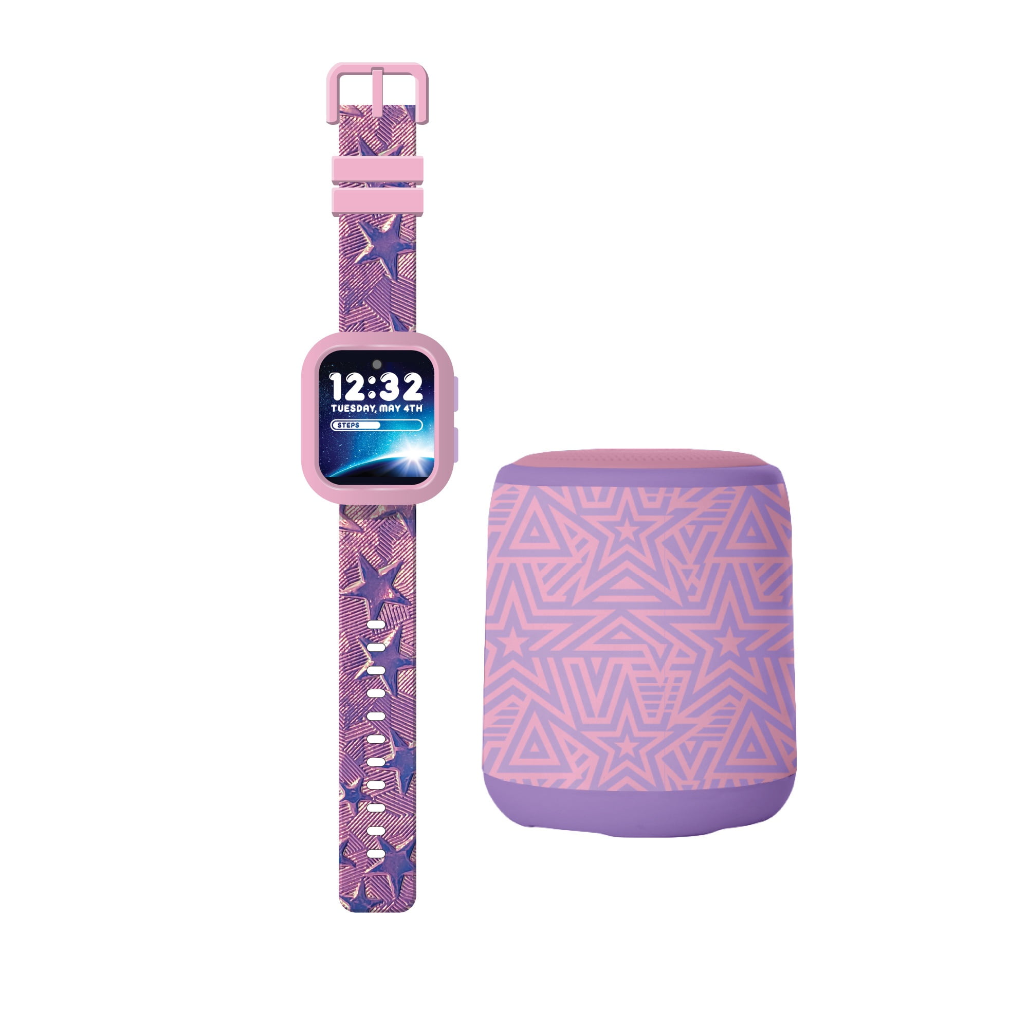 iTech Jr Kids Boys Girls Stars Smartwatch and Bluetooth Speaker