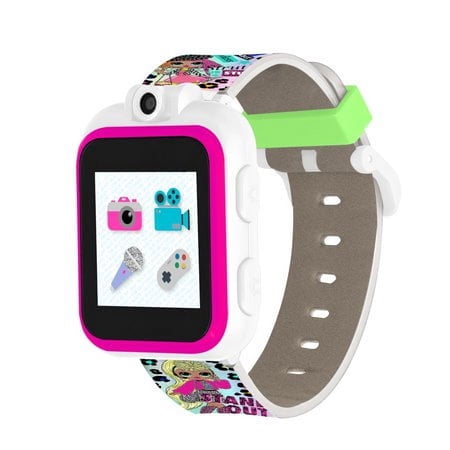 iTech Jr. L.O.L. Surprise O.M.G. Kid's Touch Screen Smartwatch (White&Fushcia/Printed Band)